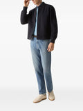 Zegna navy blue Oasi cashmere-elements bomber jacket