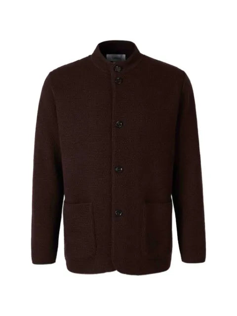 Lardini virgin wool basket-weave cardigan